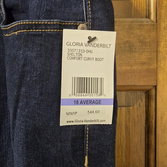 Gloria Vanderbilt Jeans with Slimming Effect Size 18 NWT - Picture 4 of 6